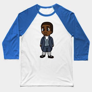 Chibi Crispus Attucks (Large Print) Baseball T-Shirt